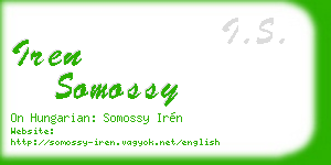 iren somossy business card