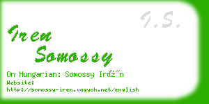 iren somossy business card